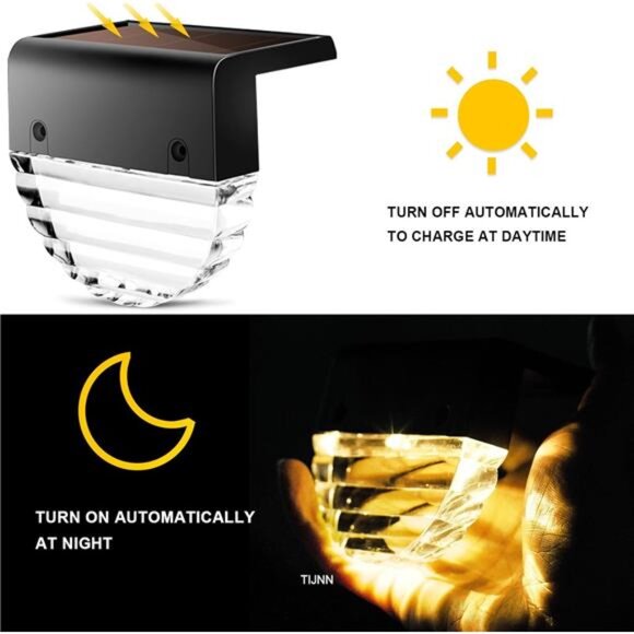 Solar Deck Lighting Backyard Deck Decor Step Lights Garden Post Fence - 6 Pack - Picture 4 of 7